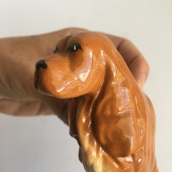 Vintage Dog Figurine Statue - Cocker Spaniel, Brown, 1950s - Picture 7 of 10